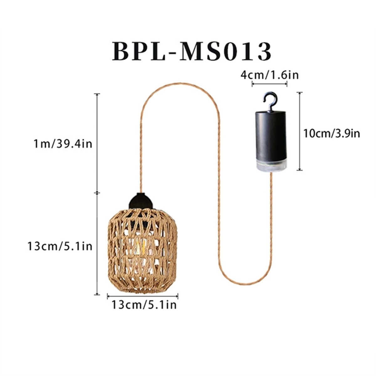 Outdoor Power For Gazebo - ABZJ 2개 배터리 전원 펜던트 조명,