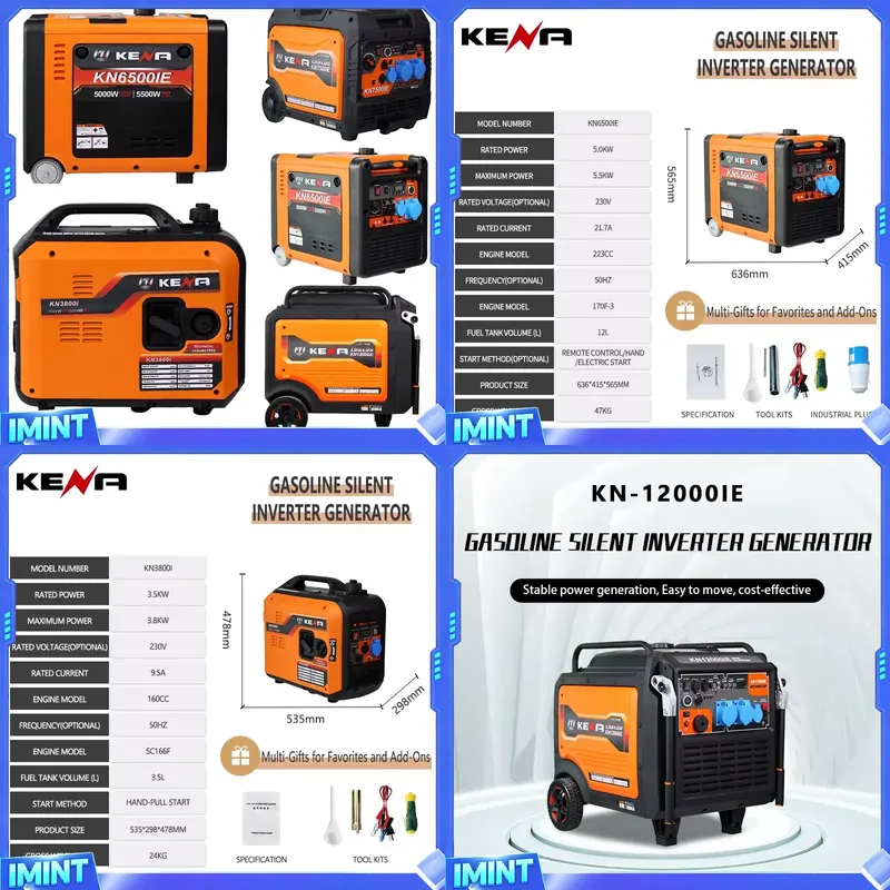 Portable Generator Inverter - 3.5kW 6.5kW 듀얼 연료(LPG/CNG) 원격 시동
