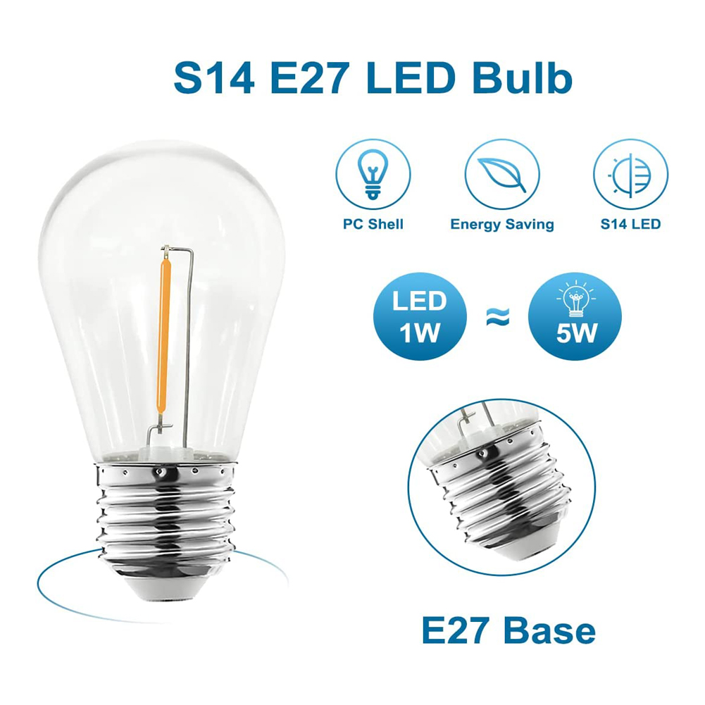 2026 신형 S14 E27 필라멘트 LED 전구 1W - Outdoor Power Lead Cover 리뷰 및 가격