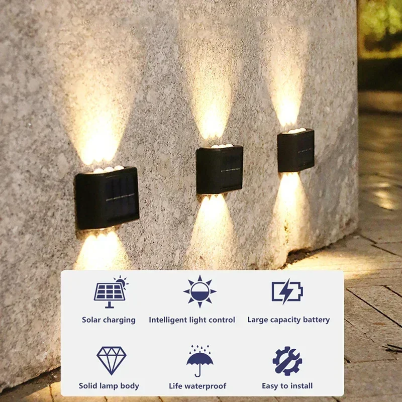 LED 태양광 조명 야외 방수 솔라 벽등 위아래 발광  - Outdoor Power Supply 리뷰 및 가격