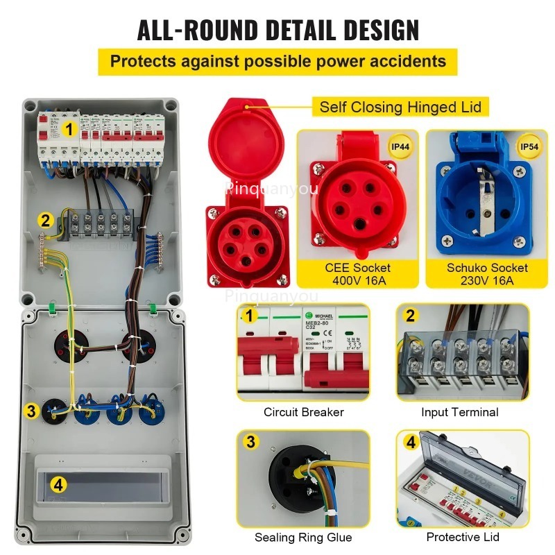 소켓 1x 어댑터 소켓, 배포 상자, IP65 전원 분 - Outdoor Power Distributors 리뷰 및 가격