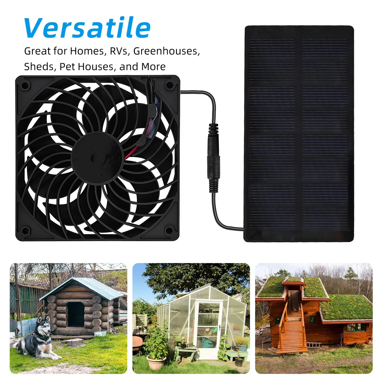방수 태양광 12cm 환풍기, 야외 온실, 닭장, 애완 - Outdoor Power Vent 리뷰 및 가격