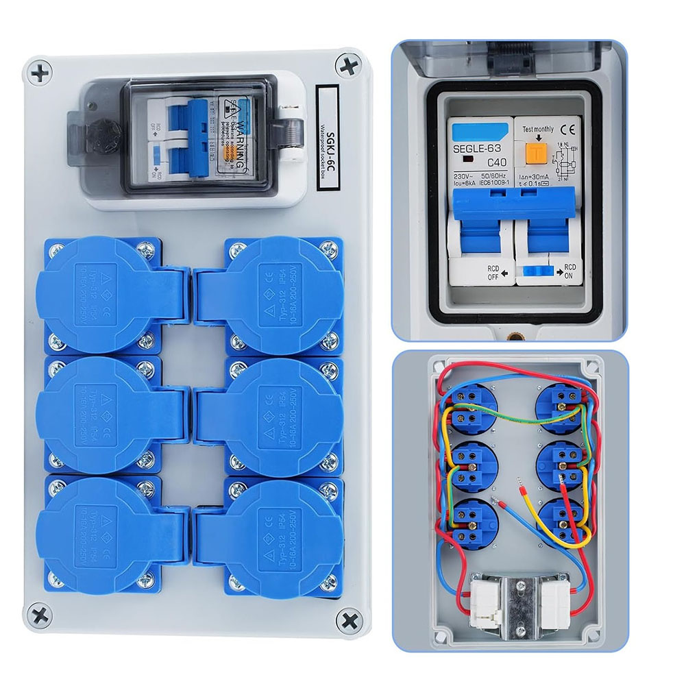 1PC IP54 벽걸이형 6핀 전원 분배기(1P+N F - Outdoor Power Distributors 리뷰 및 가격