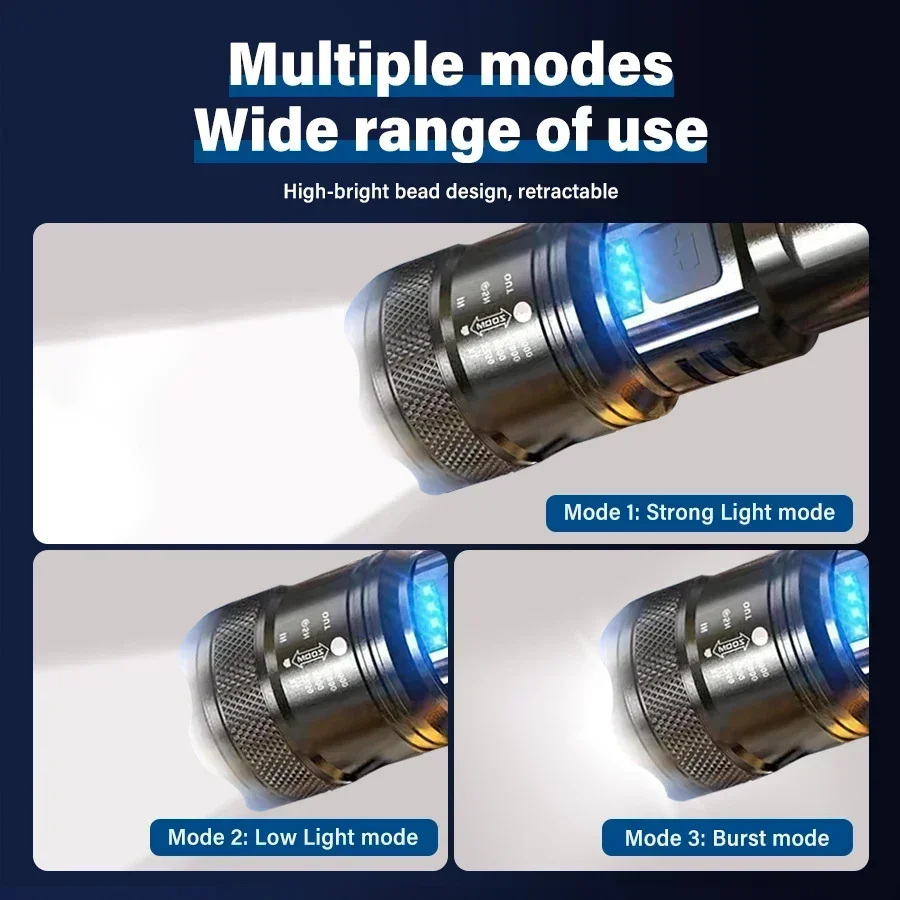 전술용 LED 손전등 2000LM USB 충전식 방수  - Outdoor Power Supply 리뷰 및 가격